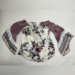 White House Black Market bell sleeve blouse